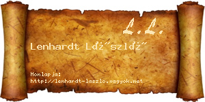 Lenhardt László névjegykártya