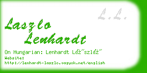 laszlo lenhardt business card